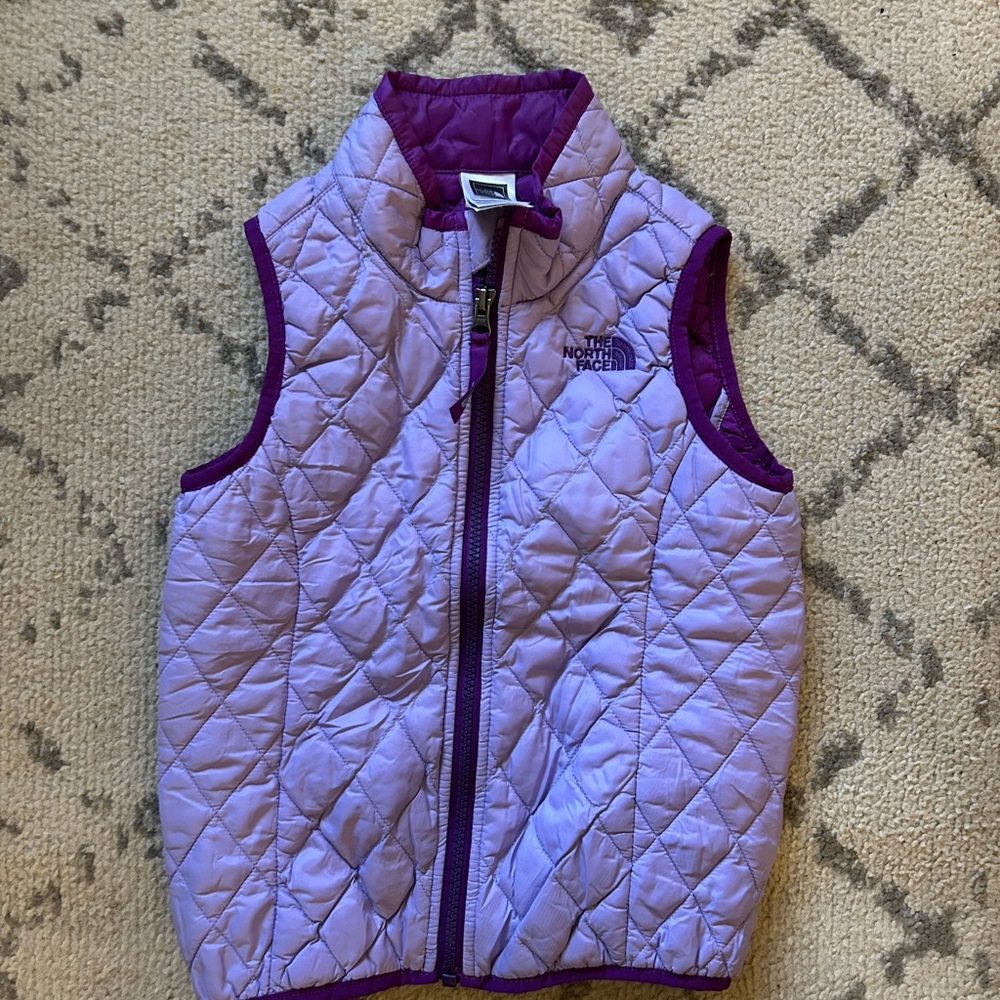 The North Face Purple Quilted Vest- Toddler size 5